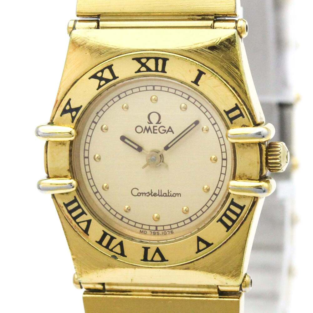 OMEGA Constellation Gold Plated Quartz Ladies Watch 795.1076